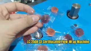 شهادة CE LC-250X حلوى غائر / حلوى QQ / حلوى صمغية QQ / حلوى مطاطية آلة تغليف التدفق الأفقي